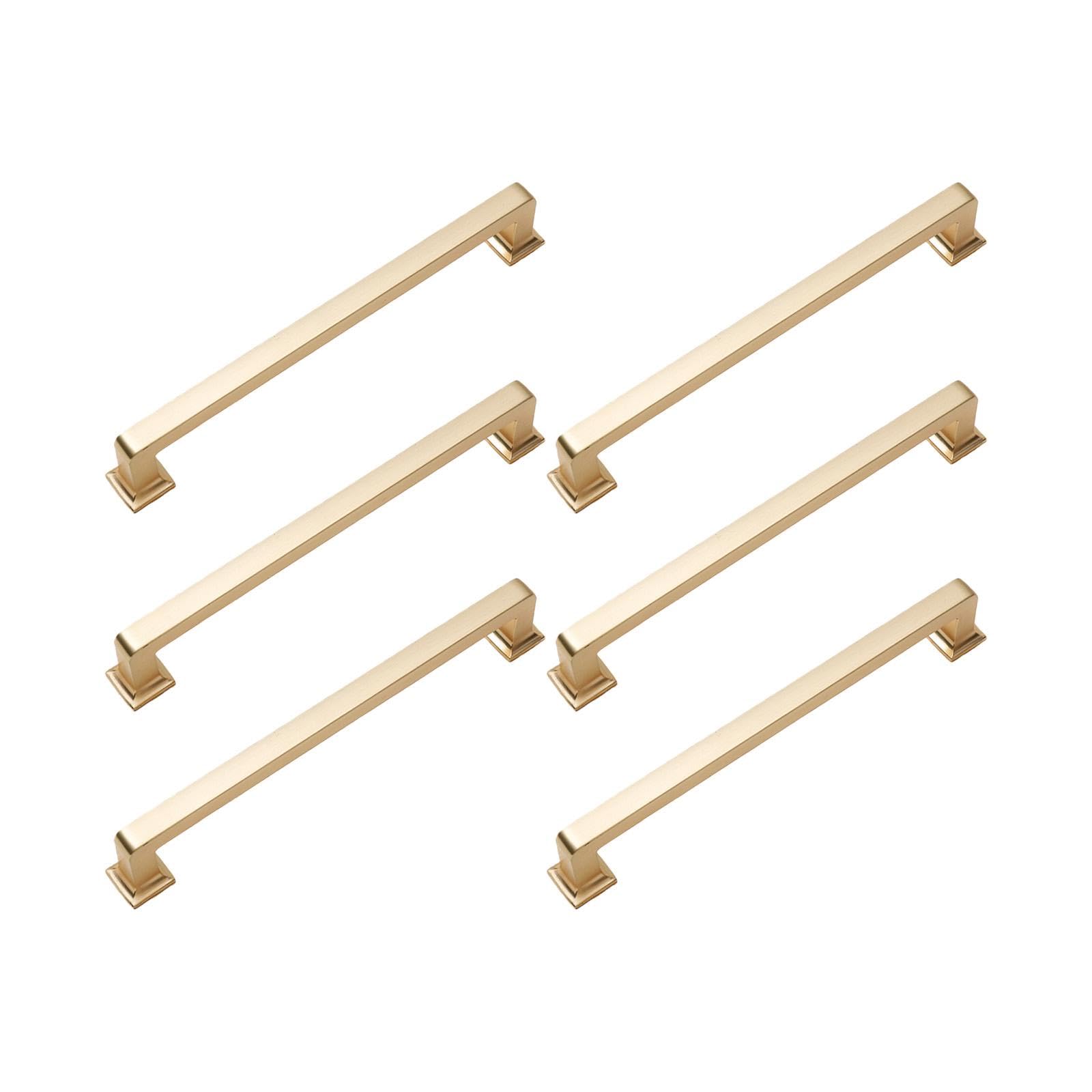 Elnwnnkc Gold 224 Of 6 Elegant Cupboard Handles Featuring High Gloss Finish Resists Fading For Modern Home Decors Upgrades Pulls