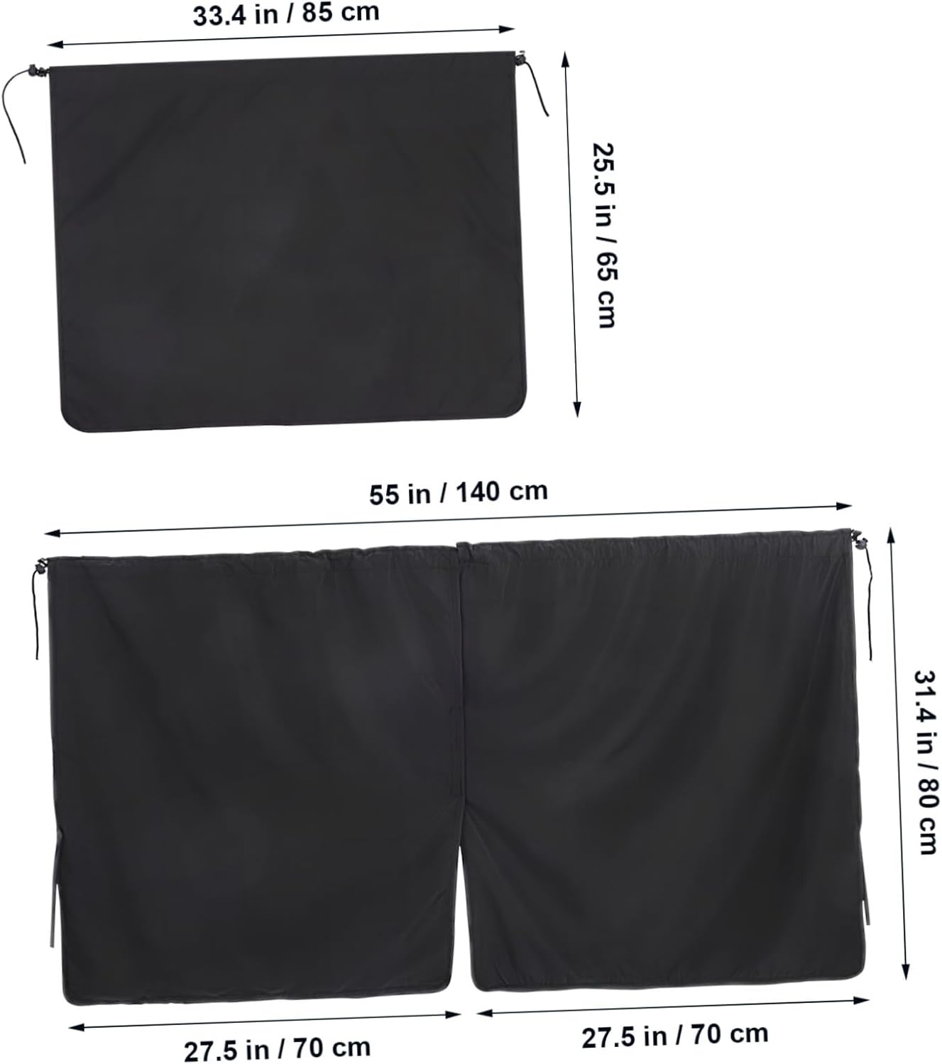 STOBAZA 3 Sets Front Car Window Shade Car Privacy Shades Rear Seat Divider Sunshade Screen Easy Install Polyester Vehicle Models