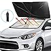 SANOTO Parasole Auto Parabrezza Interno, Parasole Auto per la Parabrezza Anteriore 140x79cm, Parasole Auto Parabrezza Contro i Raggi UV,Parasole Pieghevole e Portabile per Ombrello Parasole Auto