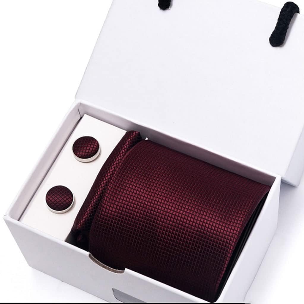 織りお祝いギフト シルク ネクタイ ハンカチ カフスボタン ​​セット ネクタイ ボックス