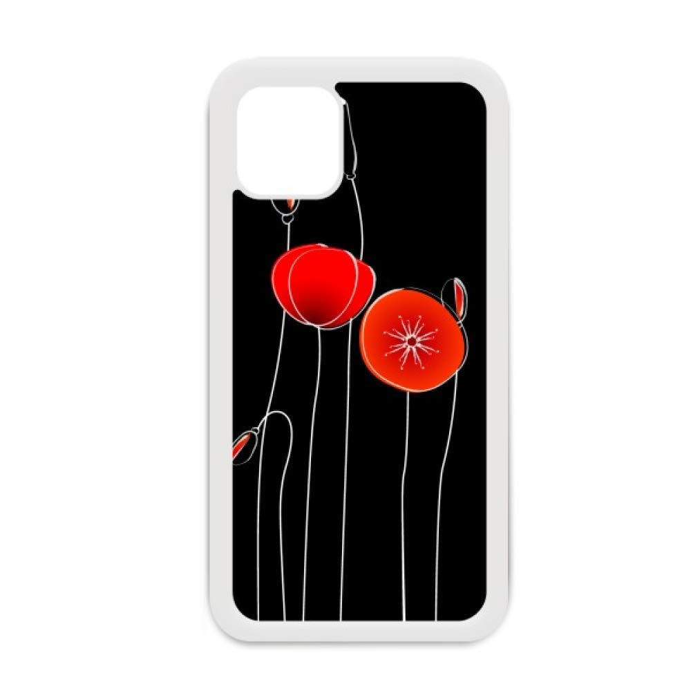 Coque iPhone 12 Pro Max blanche protection anti-rayure motif rouge