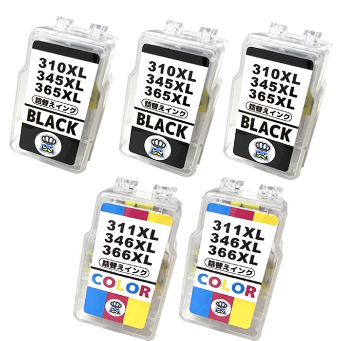 Amazon.co.jp: BC-345XL BC-346XL ブラック3個＋カラー2個セット