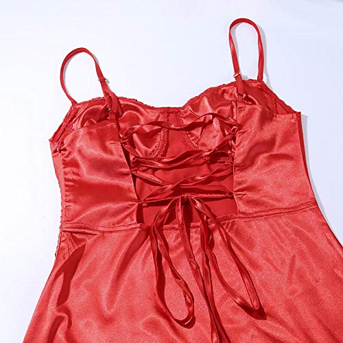 Jurken Dames,Maxi-Jurk Zomerstrandjurk Satijn Spaghettibandjes Lange Rok Voor Dames Strandkleding Vakantiefeest Casual Losse Zonnejurk - Image 5