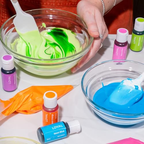 Image of Loyal Gel Food Coloring | Vibrant Color for Buttercream, Fondant, Royal Icing, Gum Paste, Marzipan and Cake Batter | Gel-Based Concentrated Food Dye - 20ml Neon Blue