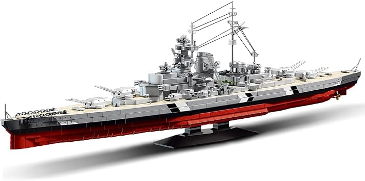WW2 Bismarck Battleship Building Block Set, one of The Military Series Bismarck Large Warships, Suitable for Adult Collection-Level Display MOC Toy Gift Ship 39057