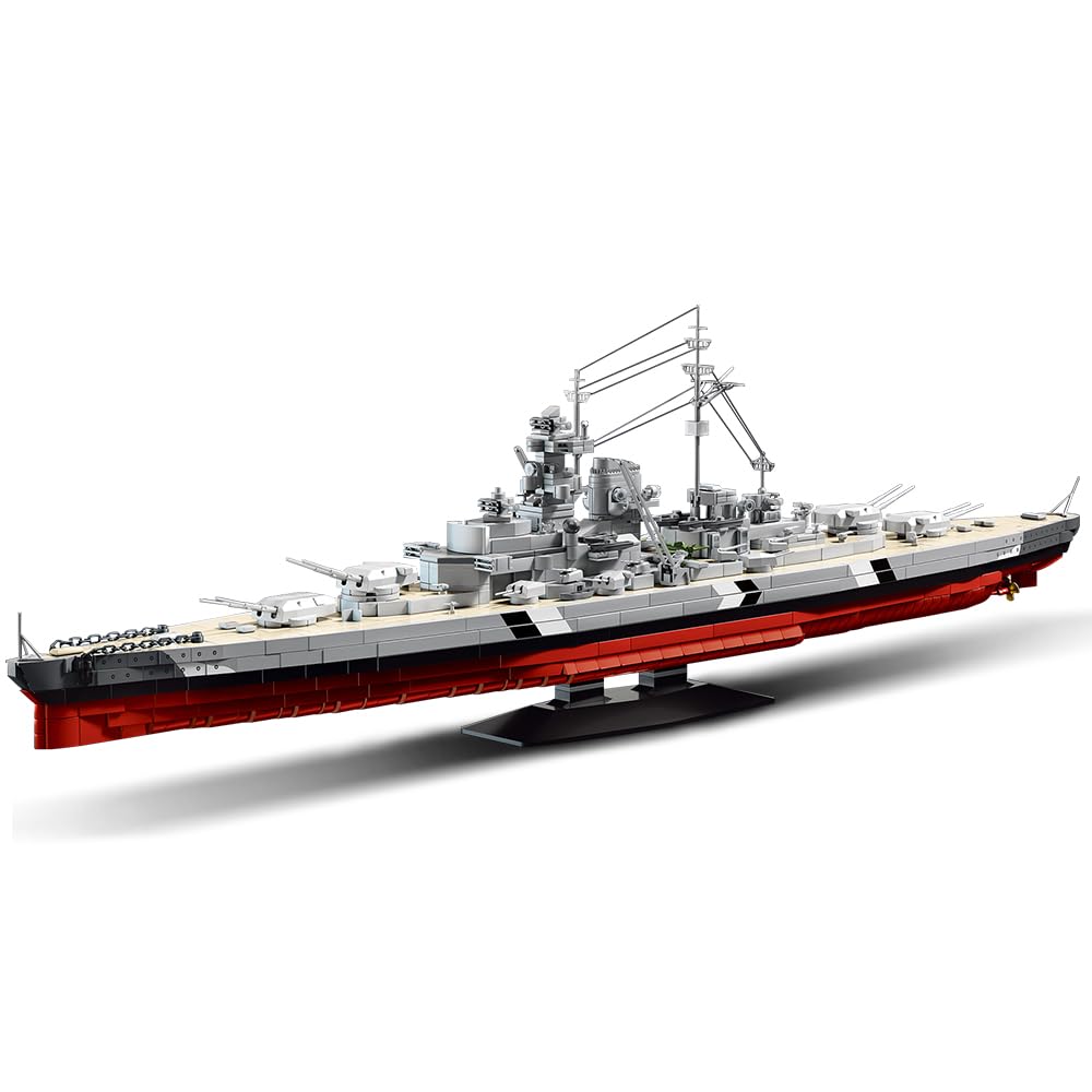 DUANT WW2 Bismarck Battleship Building Block Set, One of the Military Series German Bismarck Large Warships, Suitable for Adults, MOC Toy, Gift, Clamping Blocks, Technology Ship (39057)
