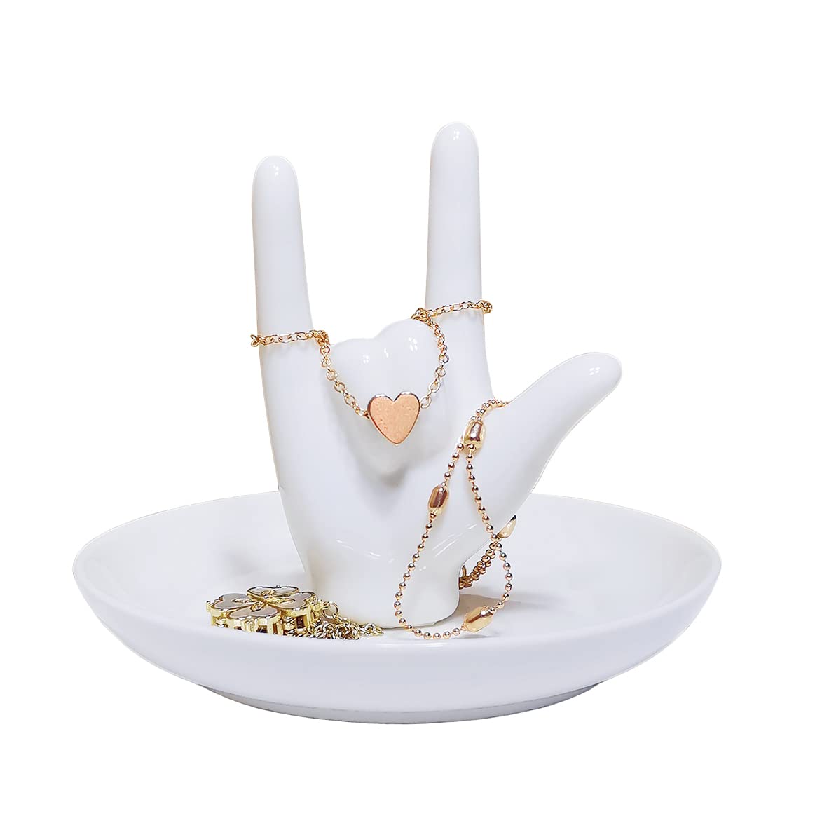 Amazon.com: MaoYaMao Ceramic Hand Ring Holder I LOVE YOU Hand Dish