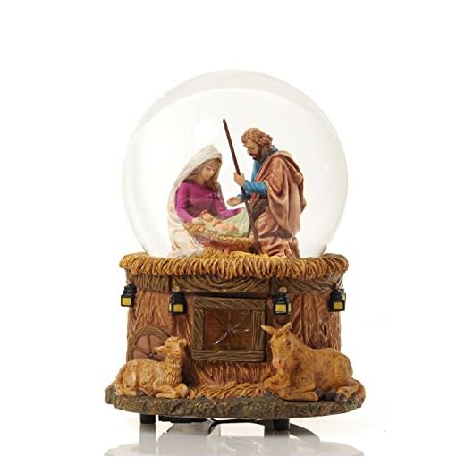 THE SAN FRANCISCO MUSIC BOX COMPANY Little Town of Bethlehem Nativity Water Globe
