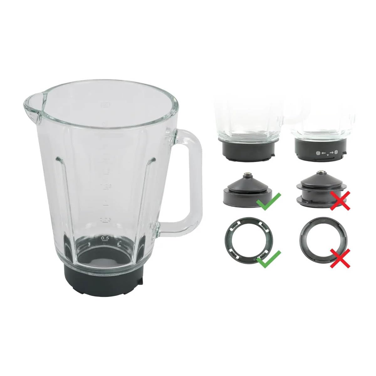E ELECTROTODO REPUESTOS Y PEQUEÑO ELECTRODOMESTICO Carafe/Bol compatible avec mixeur Moulinex Perfectmix + LM811 (Version 871) non inclus MS-653089