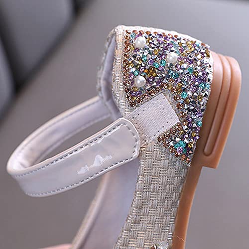 Generic Girls Jelly Shoes Size 12 Girls' Single Shoes Spring and Autumn Colored Diamond Bow Knot Small Medium Kids Girls Slides2