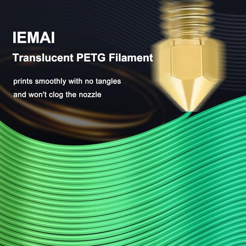 Image of IEMAI Translucent PETG Filament 1.75mm 1kg, Dual Color Gradient Yellow to Green 3D Printer Filament Up to 600mm /s Rapid Printing for Lampshades Artwork & Home Decor