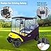 WEIMELL Golf Cart Enclosure Fit for EZGO TXT EZGO RXV 2 Passenger 2-Person Seaters Waterproof Transparent Driving Rain Enclosure Cover 4-Sided Clear Window Roll-up Zipper Door Black