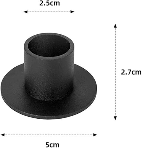 Miniatura 4 de 4 portavelas cónicos de hierro negro, portavelas de hierro mate para decoración del hogar, banquete, aniversario de boda, fiesta de cumpleaños, cena