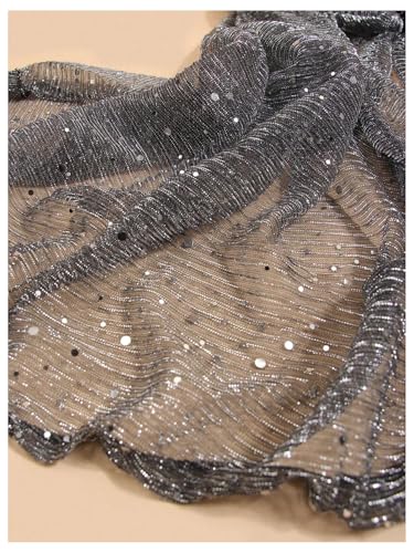 Image of Floerns Women's Sequin Bandana Square Scarf Silk Scarves Mesh Shawl and Wrap for Evening Dresses