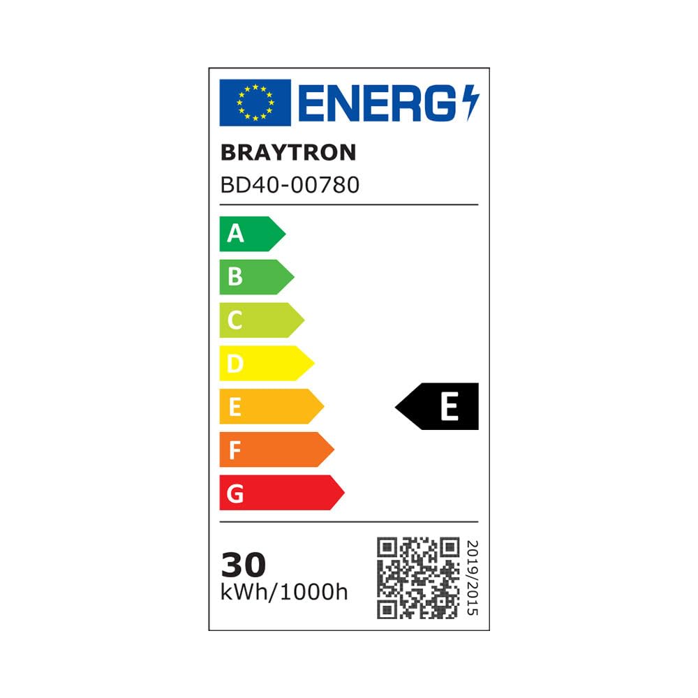 Braytron LED-Schienenstrahler 30 Watt 3-Phasen 4-Draht Dreh- und schwenkbares Schienenlicht 3CCT Warmweiß -Kaltweiß 3420 lm Aluminium Deckenleuchte für Innenbeleuchtung Schienensystem in weiß