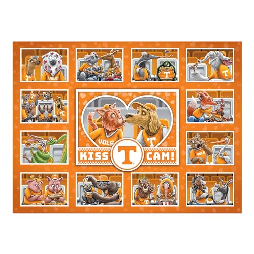 Image of YouTheFan NCAA Tennessee Volunteers inchKiss Cam inch 500 Puzzle | 500 Pieces, 15 inch X 20 inch Size, Original Artwork, Humorous Illustrations, Officially Licensed, Fun Fan Gift