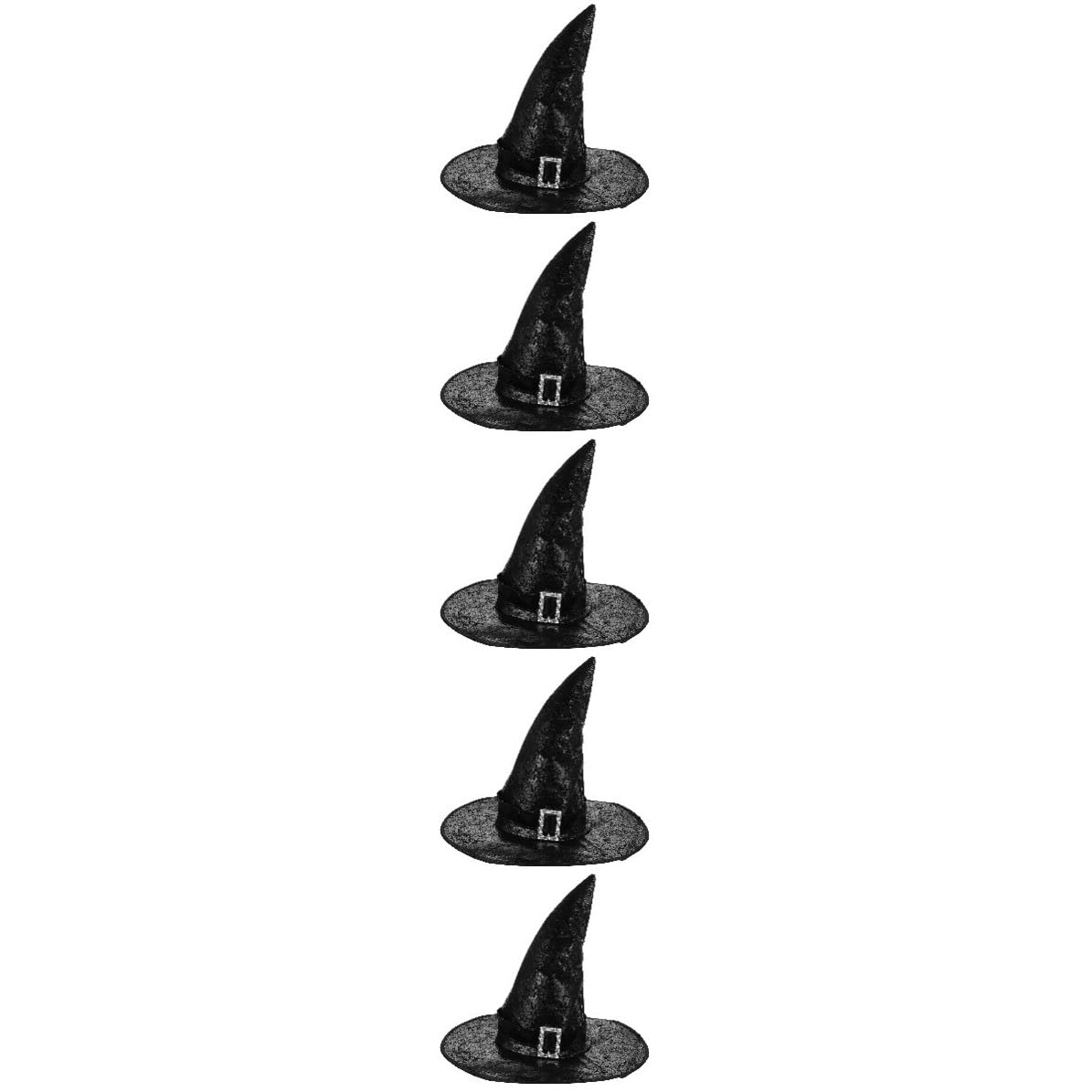 Abaodam 5 Pezzi Cappello da Strega Nero in Cuoio Resistente e Confortevole per Costume di Halloween Accessori Eleganti per Feste e Carnevali Atmosfera Festiva