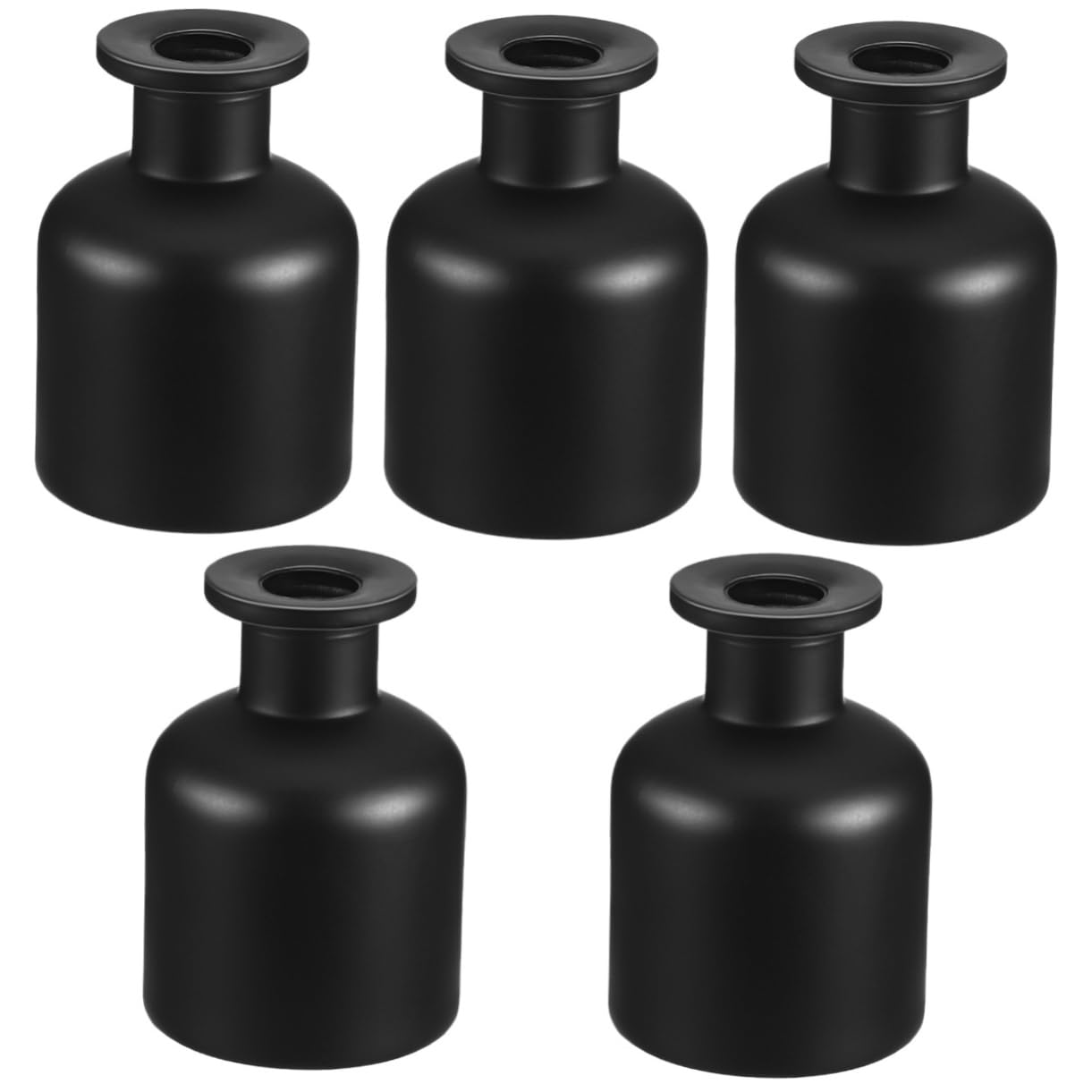 Alipis 5 Pièces Flacon Diffuseur en Rotin sans Feu Arôme Flacon Diffuseur D'huile Air Diffuseur D'huiles Essentielles D'huile Diffuseur D'aromathérapie Verre en Crystal Black