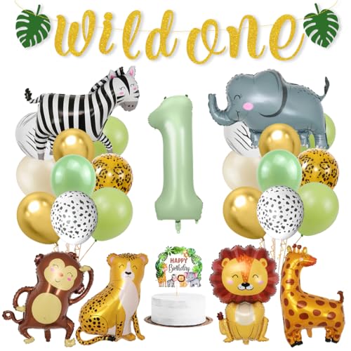 Wild One Geburtstag Deko, Dschungel Geburtstagsdeko 1 Jahr, Deko 1....