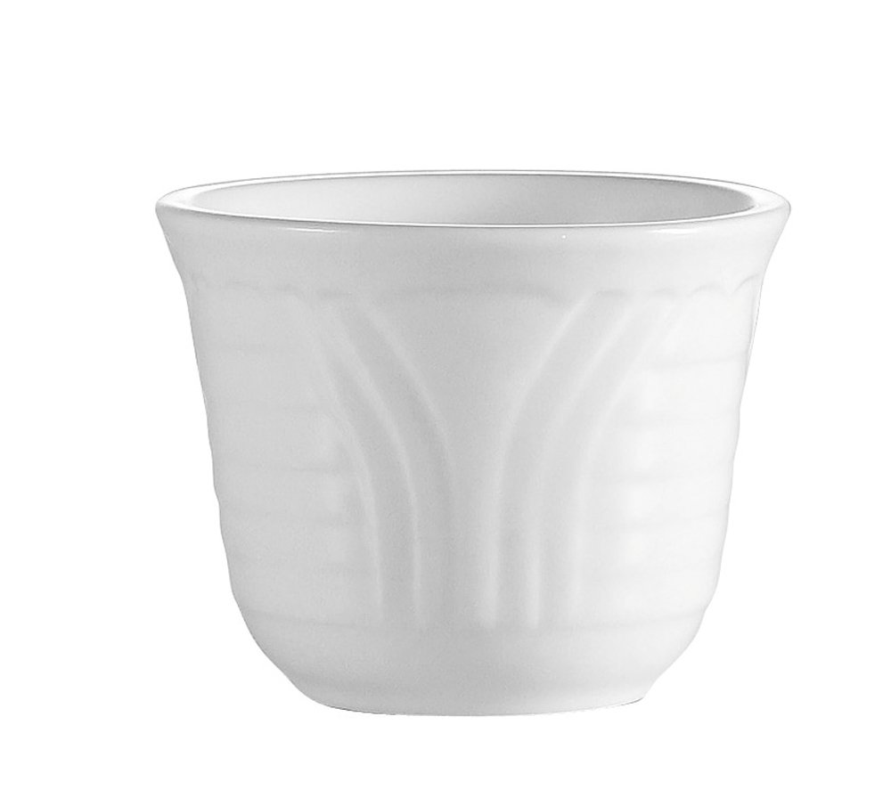 CAC China CRO-45 Corona 3-Inch 4.5-Ounce Super White Porcelain Teacup, Box of 36