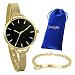 JewelryWe Schmuck Weihnachtsgeschenk Set für Damen Herren Kinder Junge, Leder Edelstahl Armband Digital Armbanduhr, Tachenuhr (Freudschaft Geschenk)