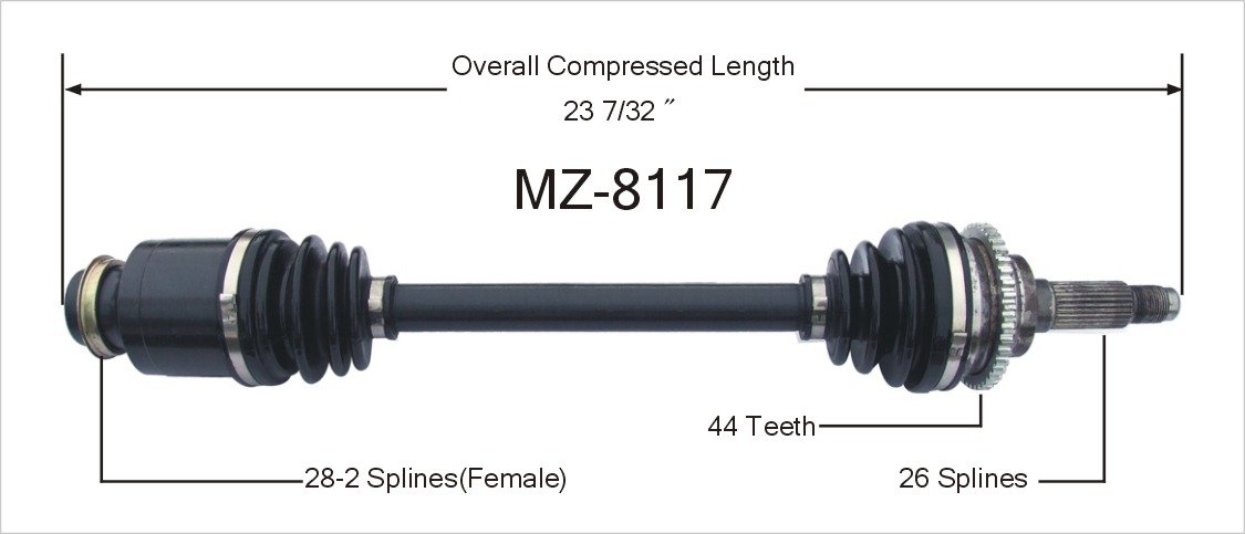 Amazon.com: SurTrack MZ-8117 CV Axle Shaft : Automotive