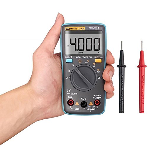 Digital Multimeter, DKMHA Autoranging Multimeters 4000 Counts Electronic Volt Amp Ohm Meter with Diode and Continuity Test