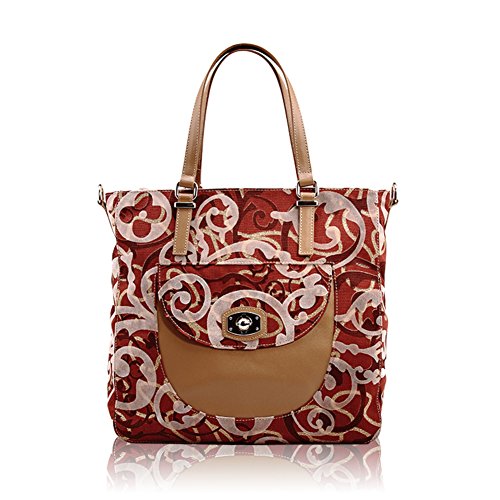 Sac à bandoulière grande capacité femme motifs vintage sac de loisirs tendance E