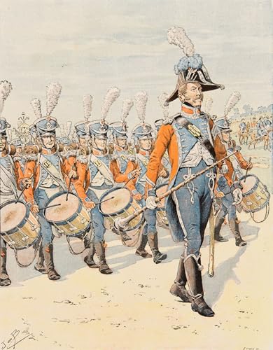 Art Mural Tambours du 7ème Régiment d'Infanterie Légère en Haute Définition