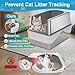 XXL All Stainless Steel Sifting Litter Box with Lid,Sifting Cat Litter Box for Wood Pine Pellets,16''High Sides Sifter Litter Pan System,Odor Control,Easy to Clean,with Liners and Scoop