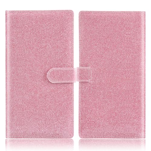 Preisvergleich Produktbild Fangxuee Autoschein- und Versicherungskartenhülle, PU-Leder Autoversicherungs- und Zulassungshülle Brieftaschenhülle Rosa