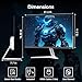 Amzfast 24 Inch Gaming Monitor 200Hz FHD 1080p Fast IPS Computer Monitor, 110% sRGB 1ms HDR Support Adaptive Sync, Eye Care VESA Mount HDMI 2.0 | Display Port 1.4 White Monitor, AMZG24X1W