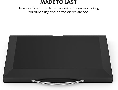 Miniatura 10 de Stanbroil Tapa dura para Blackstone de 17 pulgadas con sistema de grasa trasera, tapa con bisagras, tapa dura con asa, color negro