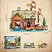 INSOON Overwater Cabin Mini Building Set with Light, 2423 PCS Wooden Forest House Building Block Toy with Boat Bike Animals, Home Decor Treehouse Construction Model Kit for Adults Teens Boys Girls 12+