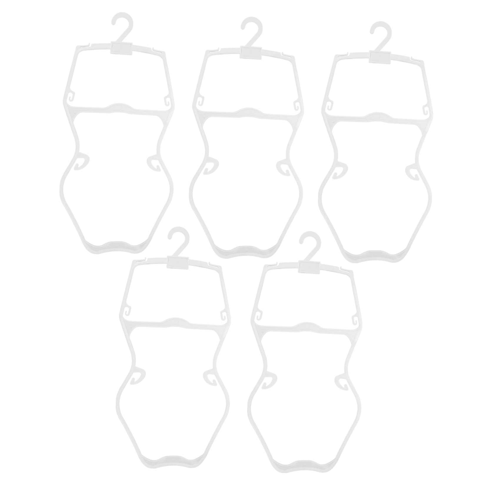 Perchas para Ropa de Niños de Plástico de Color Claro Capacidad Fuerte y Antideslizantes, Pack de 5 Piezas Ideales para Fiesta Verano y Bañadores Niño