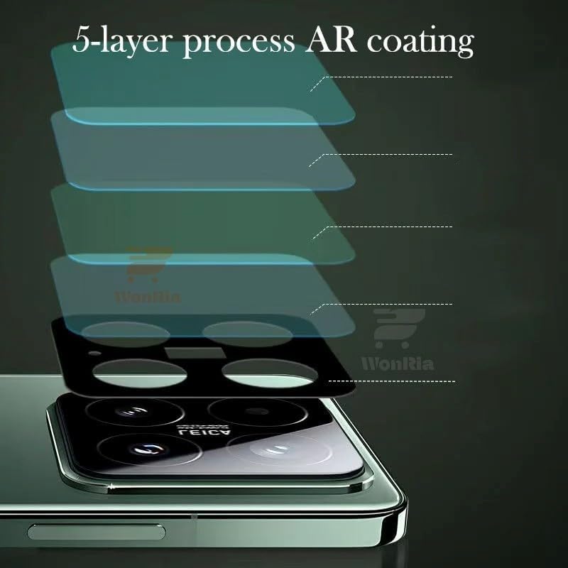 Image of Pack 1- Back Camera Lens Protector for Xiaomi Mi 15 5G [3D Premium] Camera Glass Protector (Black)