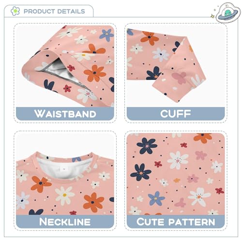 JUNZAN Beautiful Flowers Little Girls Sweatshirts Hoodies Fleece Sweatshirts for Boys Sports 4T3