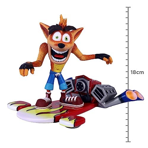 Image of NECA Crash Bandicoot - 7 inch Scale Action Figure - Deluxe Crash with Jet Board