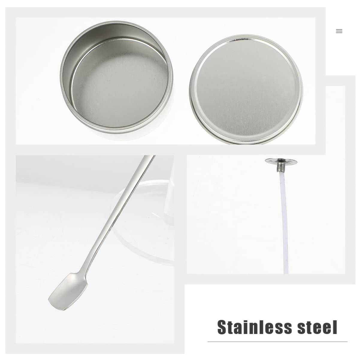 LALAFINA Kit per Creare Candele Profumate Fai da Te, Tazza in Acciaio Inossidabile Impugnatura Anti-scottatura, per Casa e Festa