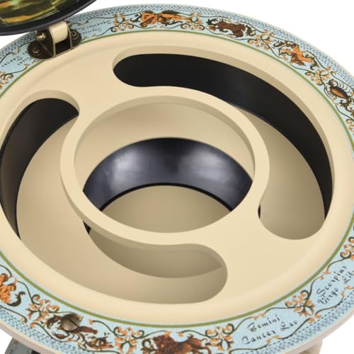 vidaXL Mueble Bar de Bola del Mundo Botellero Botellas Minibar Almacén de Licor de Globo Terráqueo Armario de Bebidas Azul Madera de Eucalipto - imagen 4