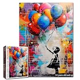 Tucocoo Puzzle de ballons colorés de 1000 pièces pour adultes, puzzle d'art...