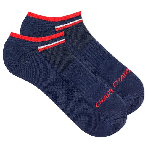 Chaps Men's Athletic Cushioned Performance No Show Socks-6 Pairs-Breathable Mesh2