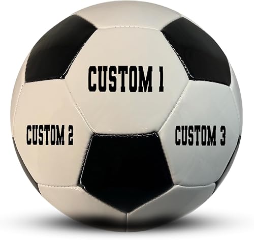 Miniatura 1 de Balón de fútbol personalizado con nombre o texto, tamaños 3, 4 o 5, regalos de fútbol personalizados de estilo clásico para hijo, hija, niño o niña