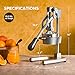 CO-Z Manual Citrus Juicer, Commercial Grade Cast Iron Orange Juicer, Professional Heavy Duty Juice Press with Removable Strainer, Manual Juice Extractor for Orange Lemon Pomegranate Citrus, Gray