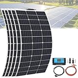Ofyphth Photovoltaikmodule, Solarpanel, 400w Solarpanel, mit Hocheffizientes Aluminiumrahmen, Solarkabel Off-Grid-System füR 12v Batterien Solaranlage Wohnmobil HäUser Balkon Camping. 5×200w