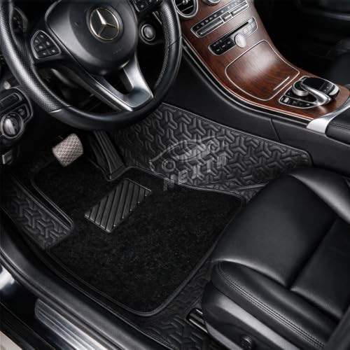 Image of NEXTA 8D Custom Floor Mats for Audi Q8 (Model 2023-2026) Full Coverage All Weather, All Season Full Black