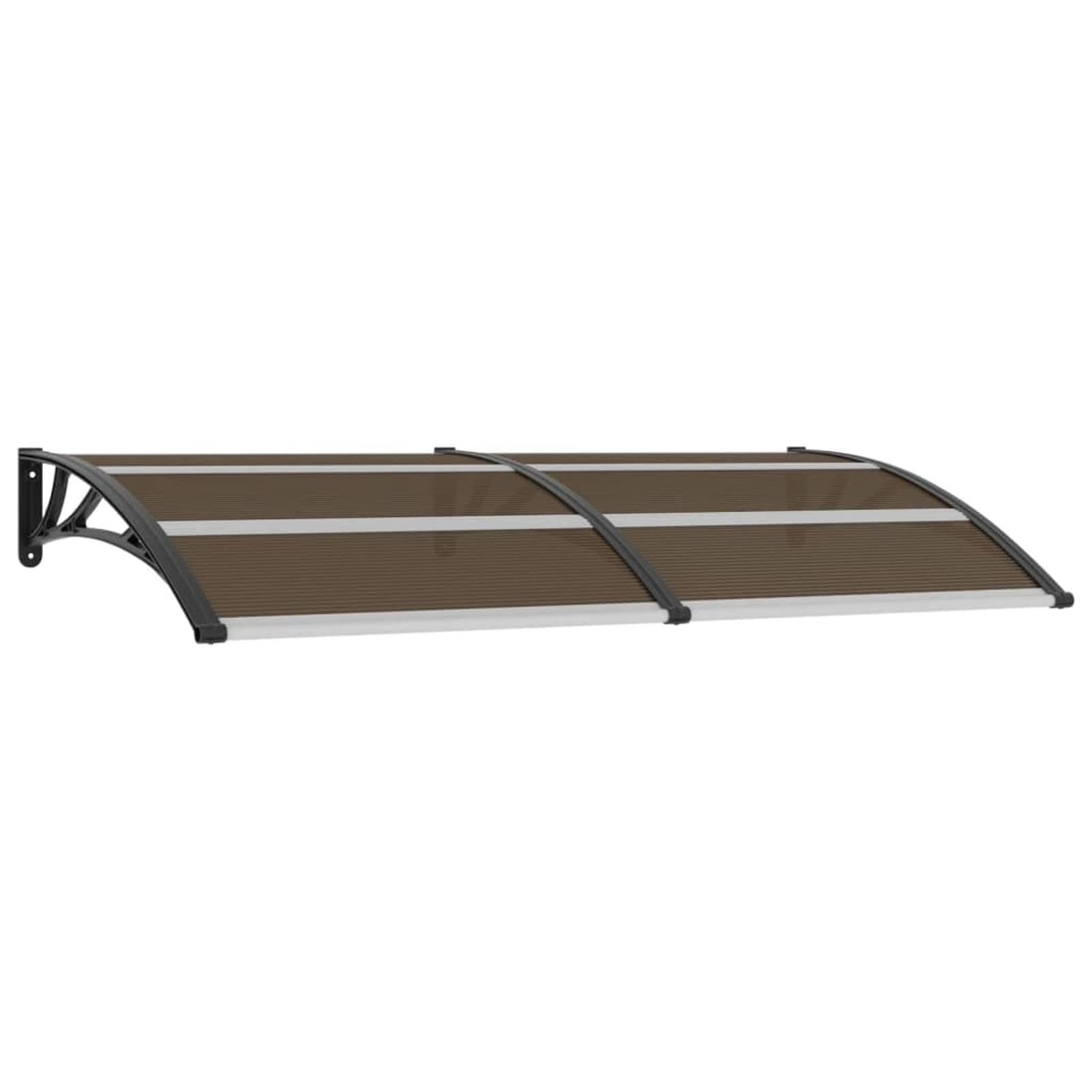 Türvordach, Mogou Terassenüberdach, Lichtschachtabdeckung Regenschutz, Haustürvordach, Haustür überdachung, Balkon Regenschutz, Schwarz 200x100 cm PC