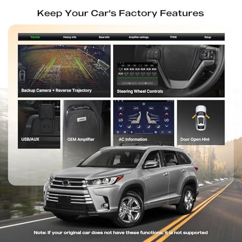 Firstnav 12.3-inch Car Stereo for Toyota Highlander 2014-2019 Upgrade — view 3