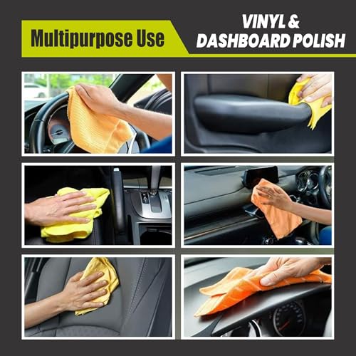 Image of PALCO Combo Auto Care 3 Products | Vinyl Dashboard Polish 5 x 10ml, Bike & Car Wash Shampoo 5 x 15ml, Windshield Cleaner 5 x 50ml | Auto Care Solution Cleaning Kit for Car Brilliant Shine
