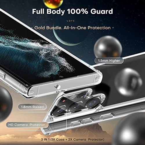 Image of TOCOL for Samsung Galaxy S22 Ultra Case, Translucent Matte Hard Back [Military Grade Shockproof] [Anti-Scratch & Anti-Fingerprint] Slim Fit Protective Cover for Galaxy S22 Ultra Case 6.8'', Clear